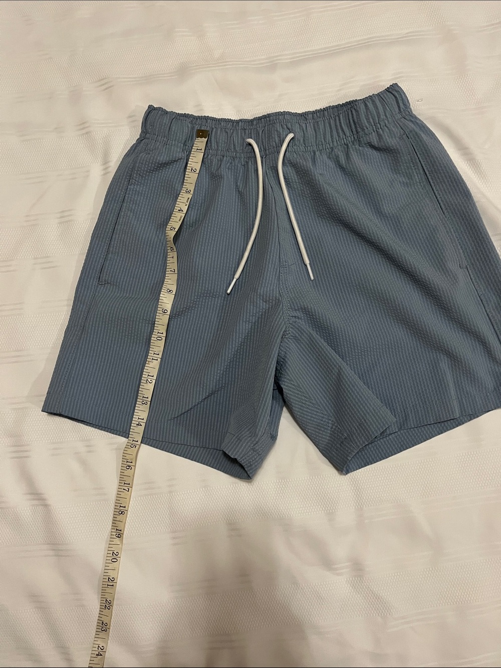 Hollister Men's Athletic Drawstring Shorts in Slate Blue